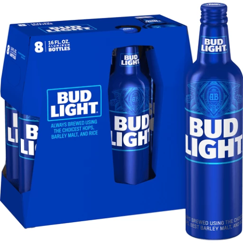 Bud Light Lager Bottles (16 oz x 8 ct)