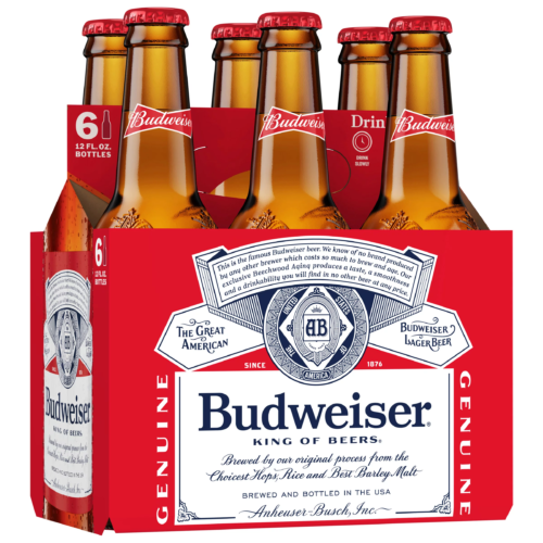 Budweiser American Lager Bottle (12 oz x 12 ct)