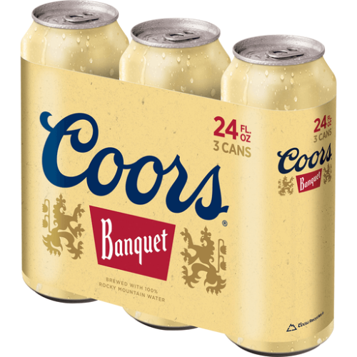 Coors Banquet American Lager Can (24 oz x 3 ct)