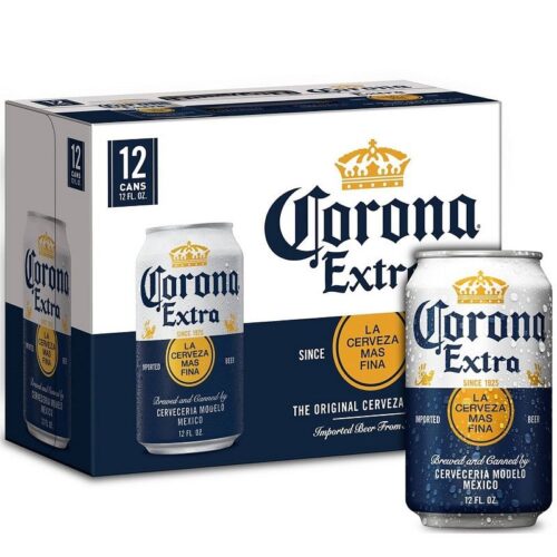 Corona Extra Mexican Lager Beer Can (12 oz x 12 ct)