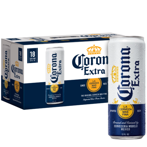 Corona Extra Mexican Lager Beer Can (12 oz x 18 ct)