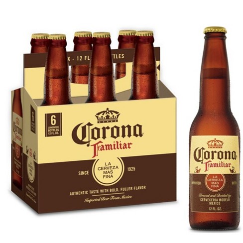 Corona Familiar Mexican Lager Beer Bottle (12 oz x 6 ct)