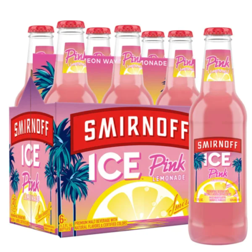 Smirnoff Ice Malt Beverage Pink Lemonade Bottle (11.2 oz x 6ct)