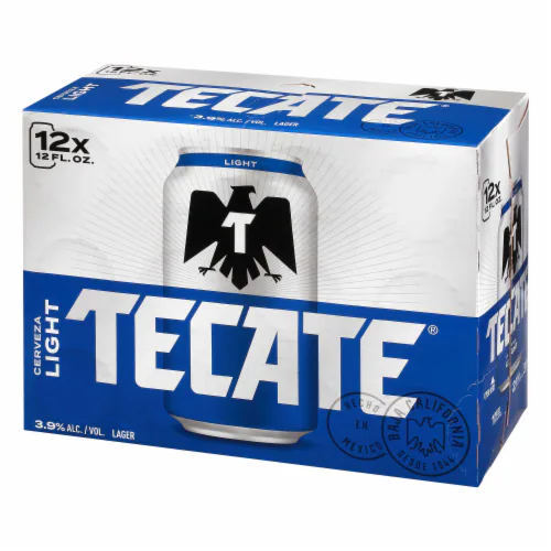 Tecate Light Mexican Lager Beer 12 Oz