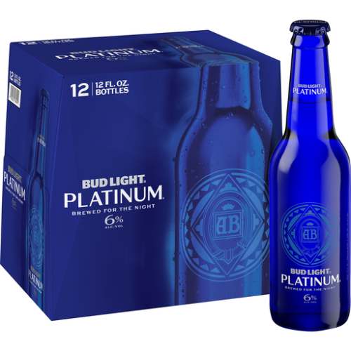 Bud Light Platinum Lager Bottles (12 oz x 6 ct)