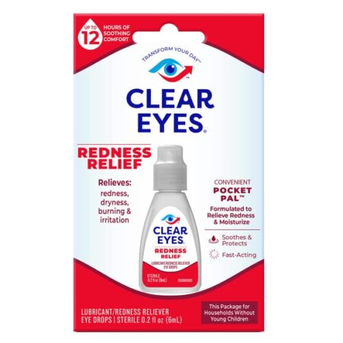 Clear Eyes Redness Eye Relief Lubricant Eye Drops Pocket Pal