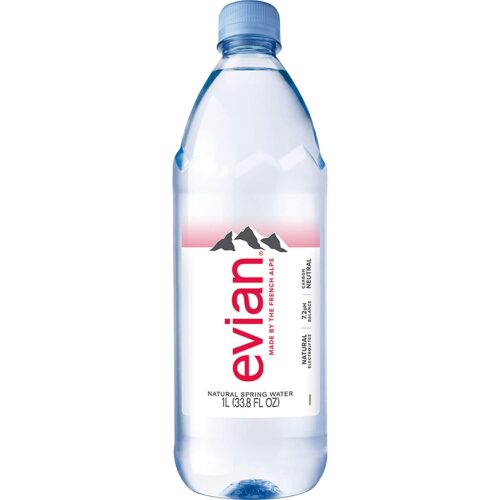 Evian Natural Spring Water Bottle (1 L)