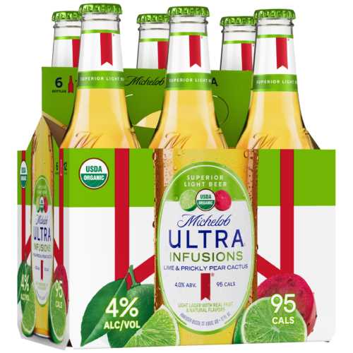 Michelob Ultra Light Lager Lime Cactus Bottles (12 oz x