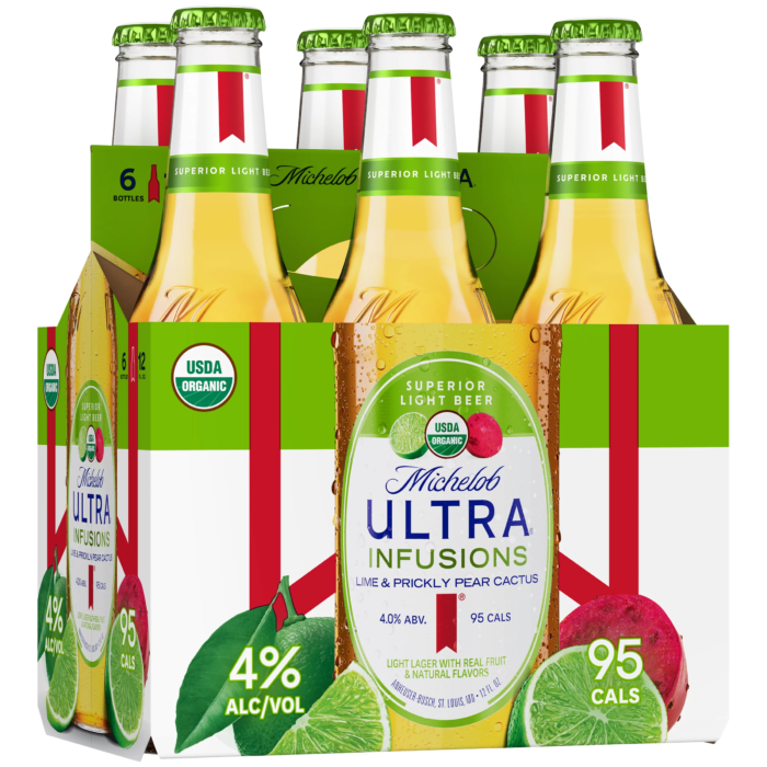 Michelob Ultra Light Lager Lime Cactus Bottles (12 oz x