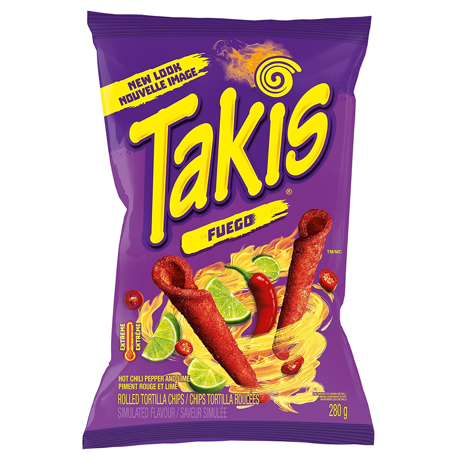 Takis Fuego Hot Chilli Pepper & Lime Tortilla Chips (4 oz)