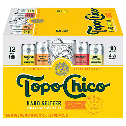 Topo Chico Hard Seltzer Variety Pack Cans (12 oz x 12 ct)